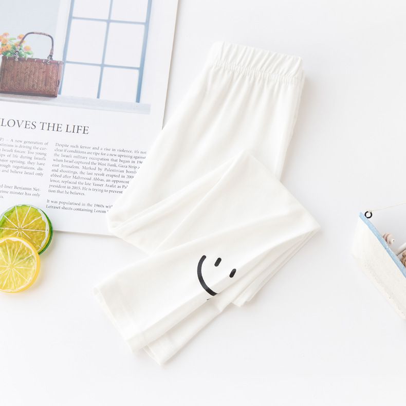 FANMOU - 莫代爾透氣九分內搭褲-微笑-粉色