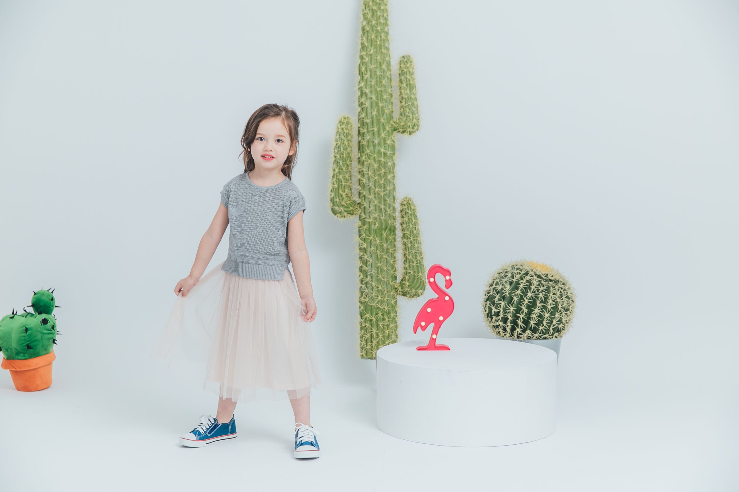 Peachy - 北鼻款*獨家訂製綿柔連身紗裙-細肩帶連身款-氣質杏