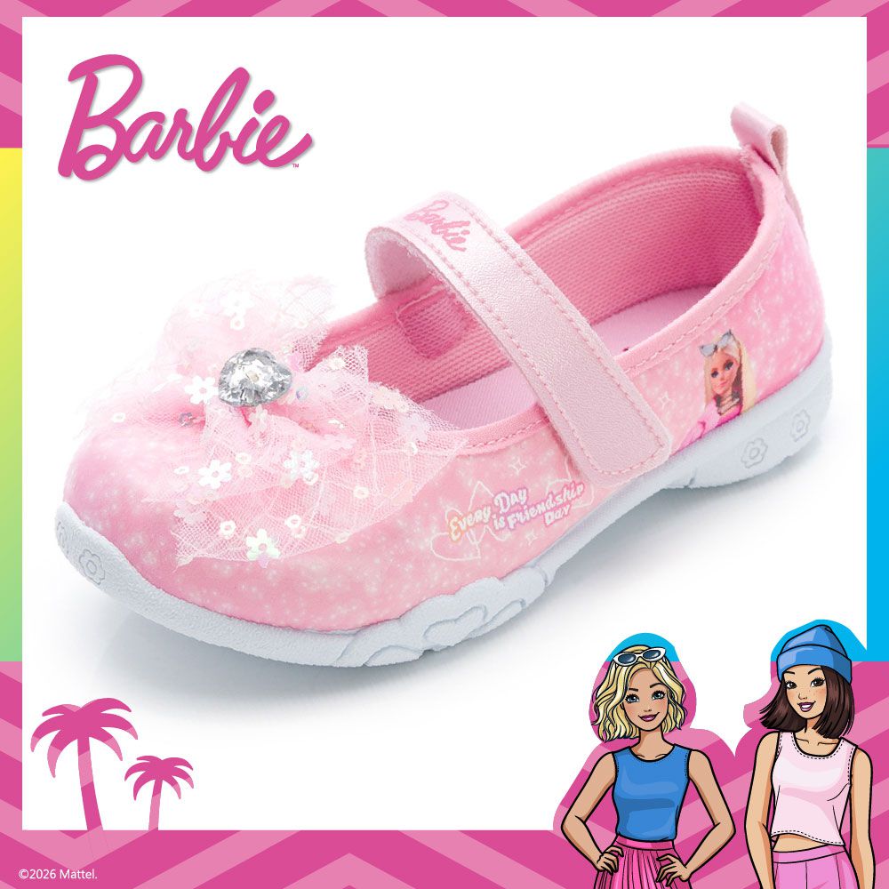 Barbie芭比 童鞋 公主休閒鞋 BAKP66313-粉紅-(中大童段)