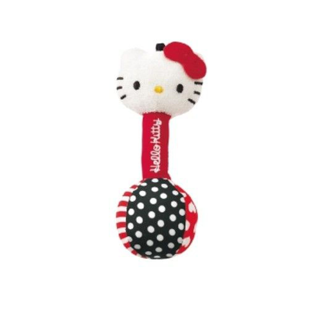 日本 Combi - Hello Kitty啞鈴型布物固齒手搖鈴-0個月起