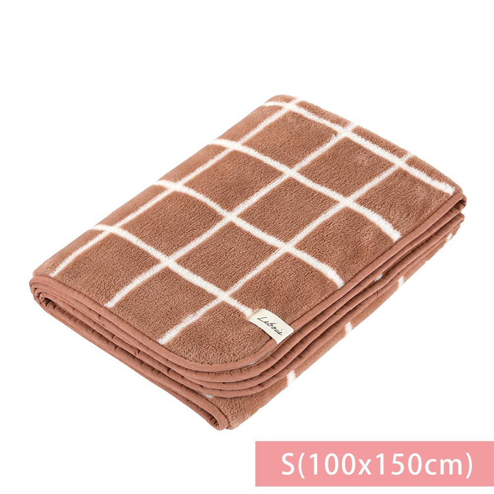 日本 DAIKAI - 極細纖維柔軟保暖毛毯/蓋毯-格紋-磚紅 (S(100x150cm))
