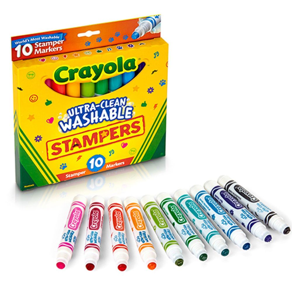 Crayola繪兒樂 - 可水洗印章色筆10色
