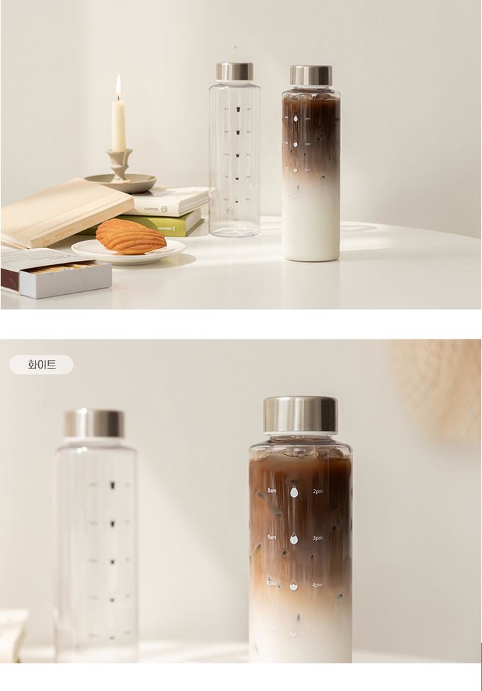 韓國 SSUEIM - Tritan極簡ins透明水瓶1L (白色)