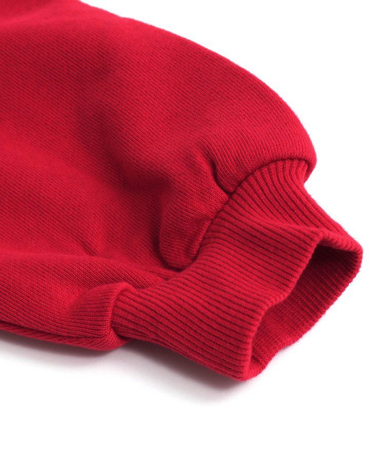 日本 BREEZE - 節慶滿點！裏毛長袖洋裝-假期-紅