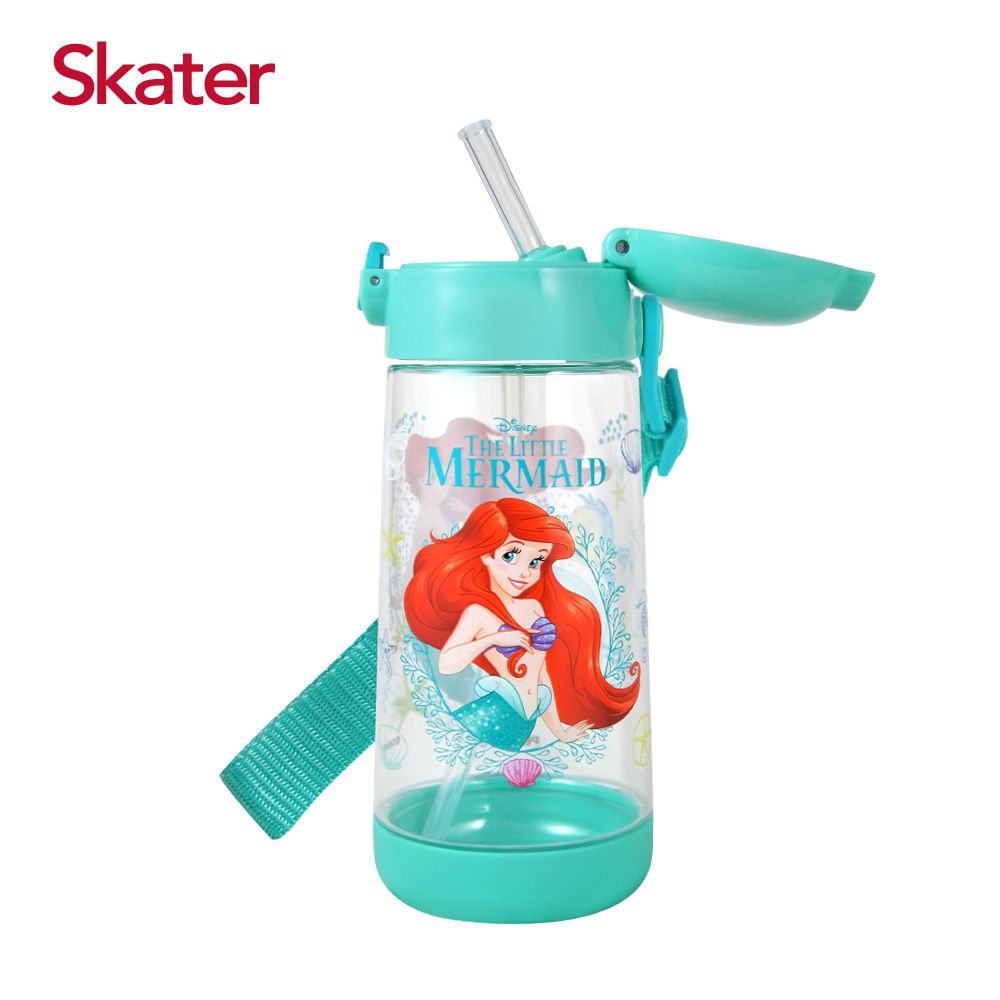 日本 SKATER - PET吸管水壺(480ml)兒童水壺-小美人魚