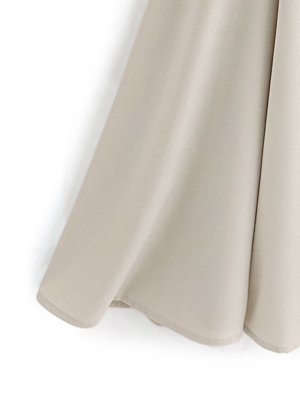 日本 GRL - 優雅修身寬腰帶吊帶裙/洋裝-淺米杏