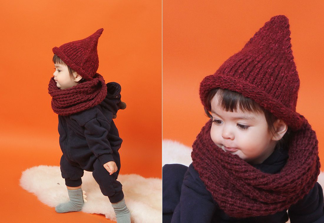 韓國 Babyblee - 粗毛線單色圍脖-粉紅 (FREE)