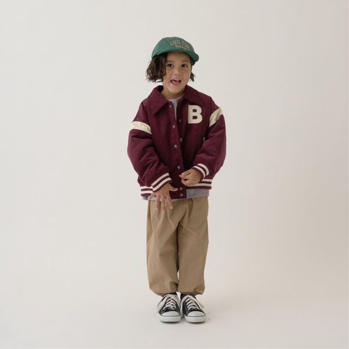 日本 b-ROOM - 燈芯絨率性運動風外套-內裏絎縫-海藍