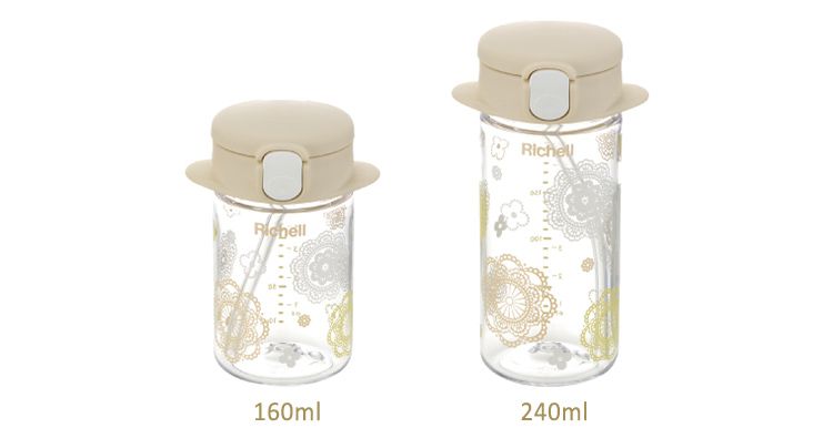 日本 Richell 利其爾 - 朵朵開隨身型吸管水杯-240ml