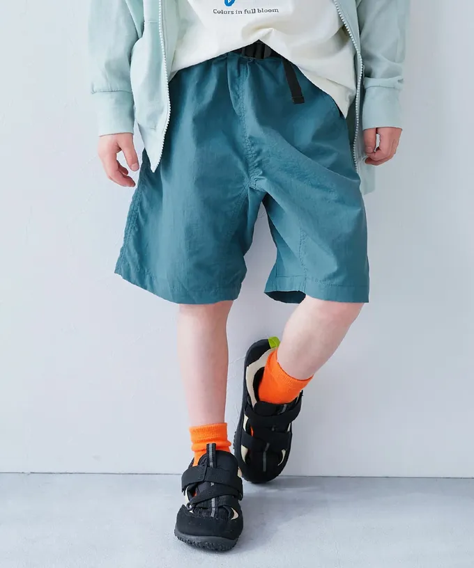 日本 devirock - 水陸二用 帥氣束腰玩水五分褲-磚橘