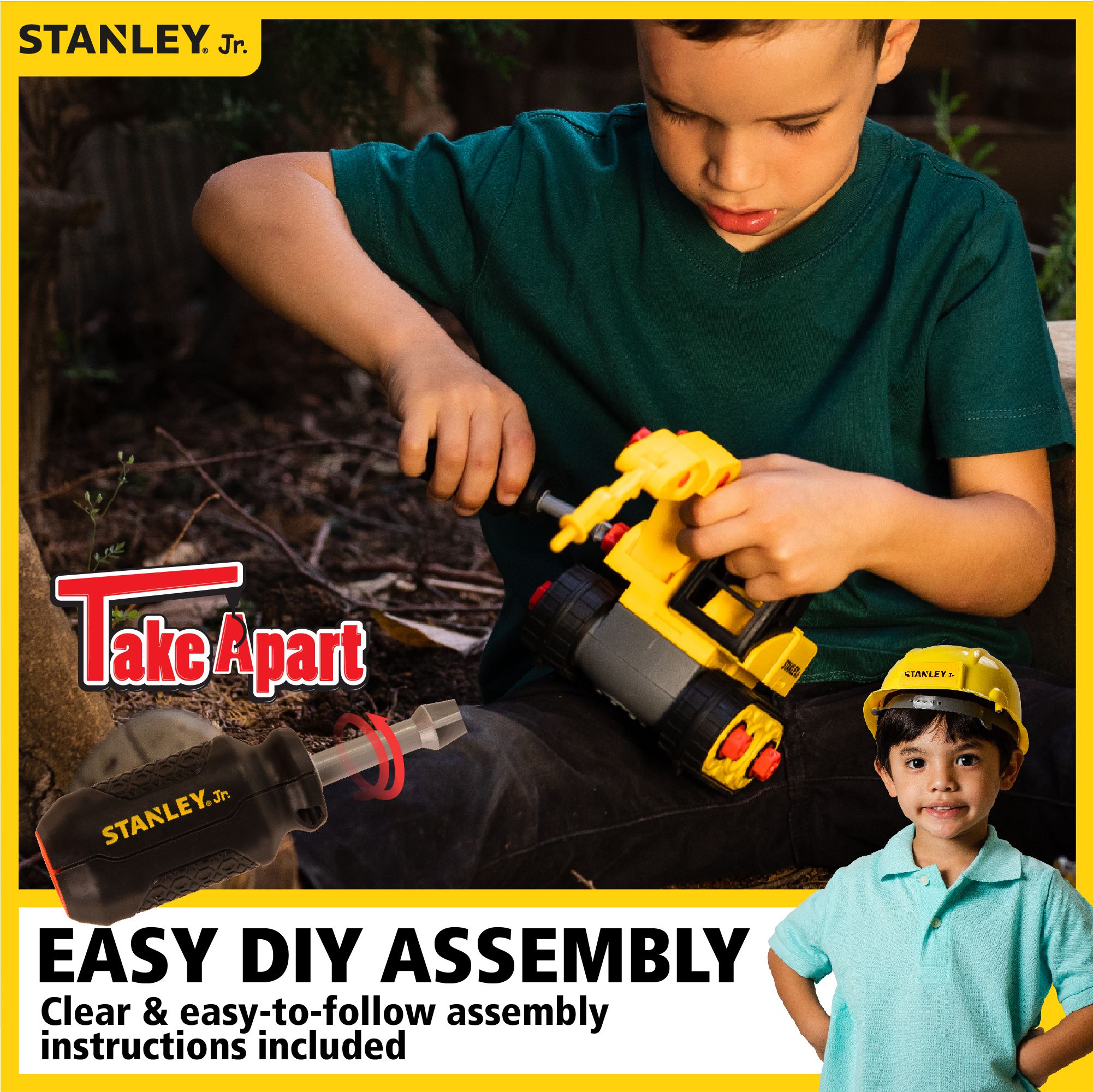 STANLEY Jr. - 組裝工程車-經典建築工程套組