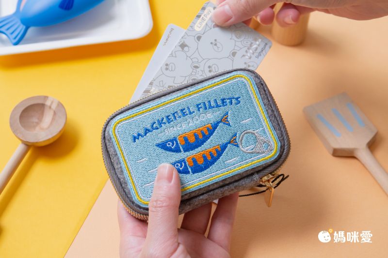 日本P+G design - 刺繡羊毛氈硬式拉鍊卡片零錢包-晚安米飛