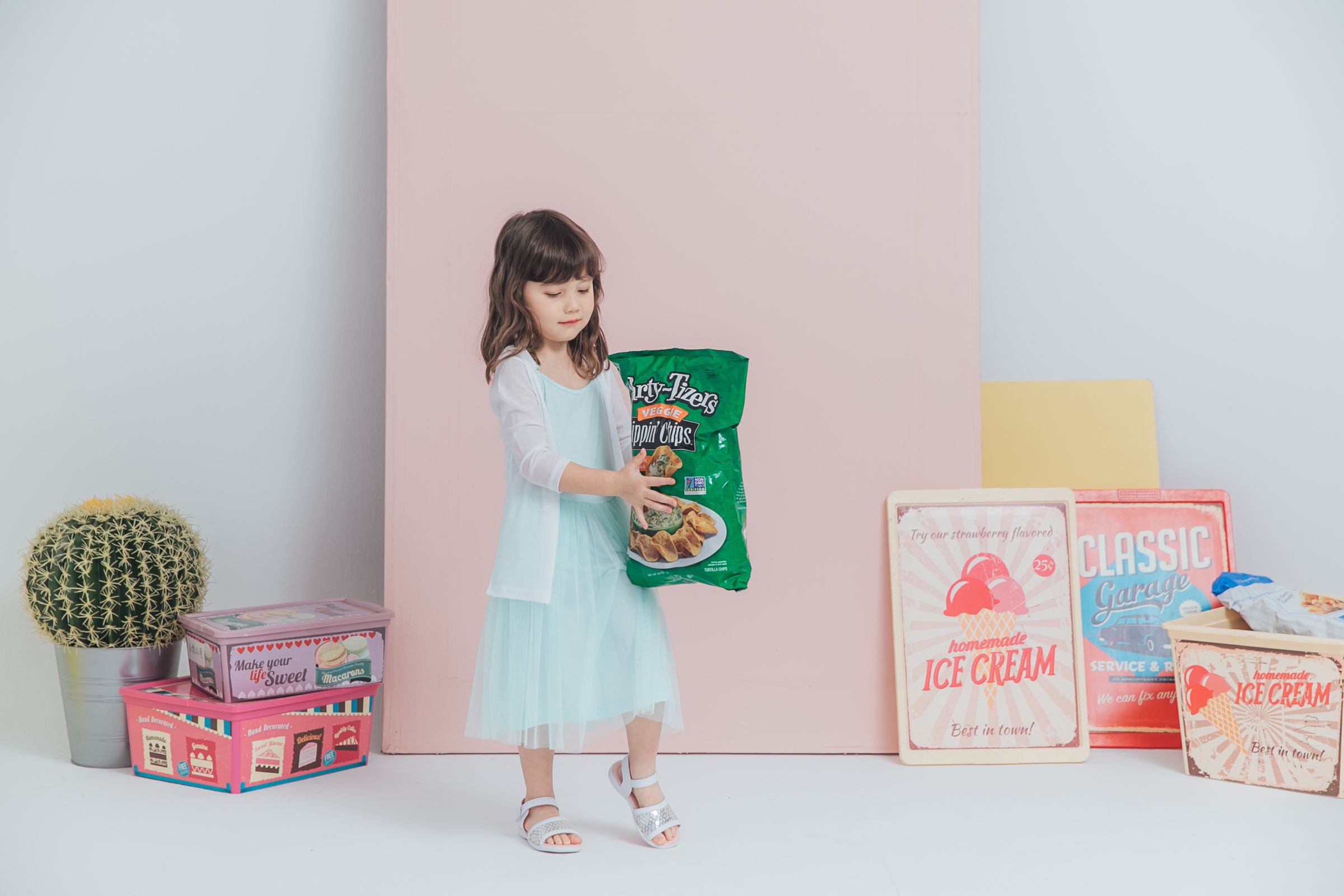 Peachy - 北鼻款*獨家訂製綿柔連身紗裙-細肩帶連身款-薄荷綠