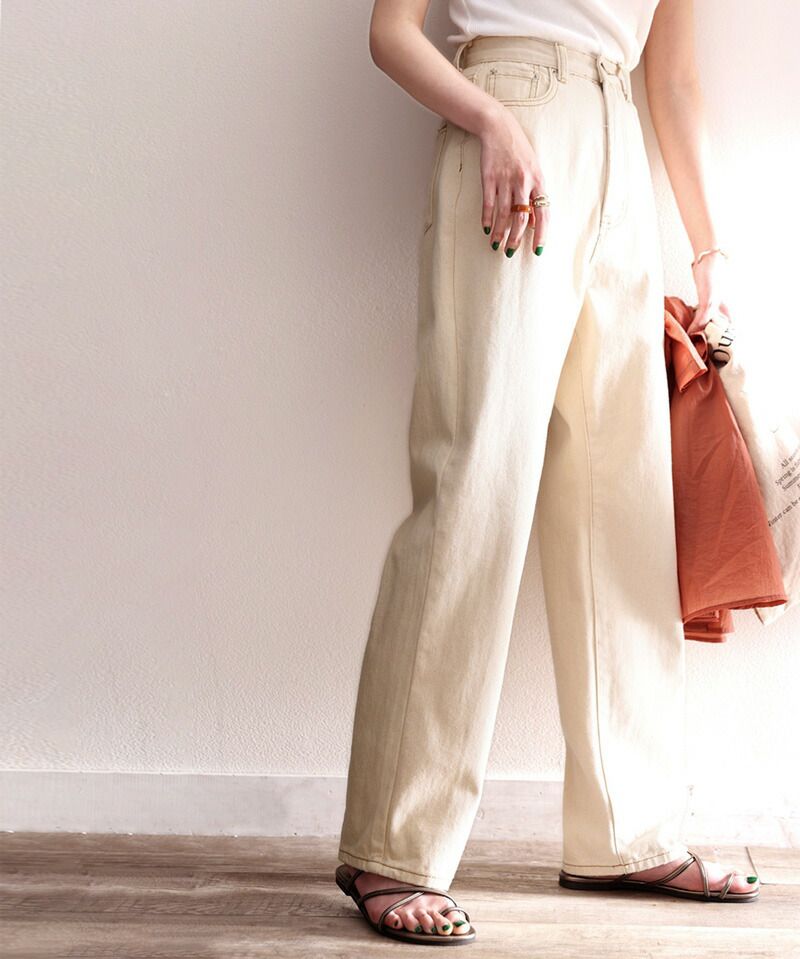 日本 Classical Elf - [熱銷NO.1]  厚磅棉混挺版美腿長褲-丹寧藍