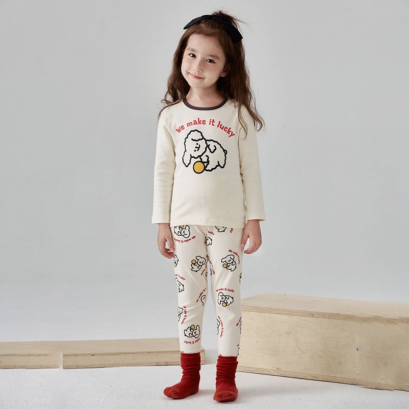 (無螢光劑)厚磅圓領長袖家居服套裝-滿滿葉片-深紫色