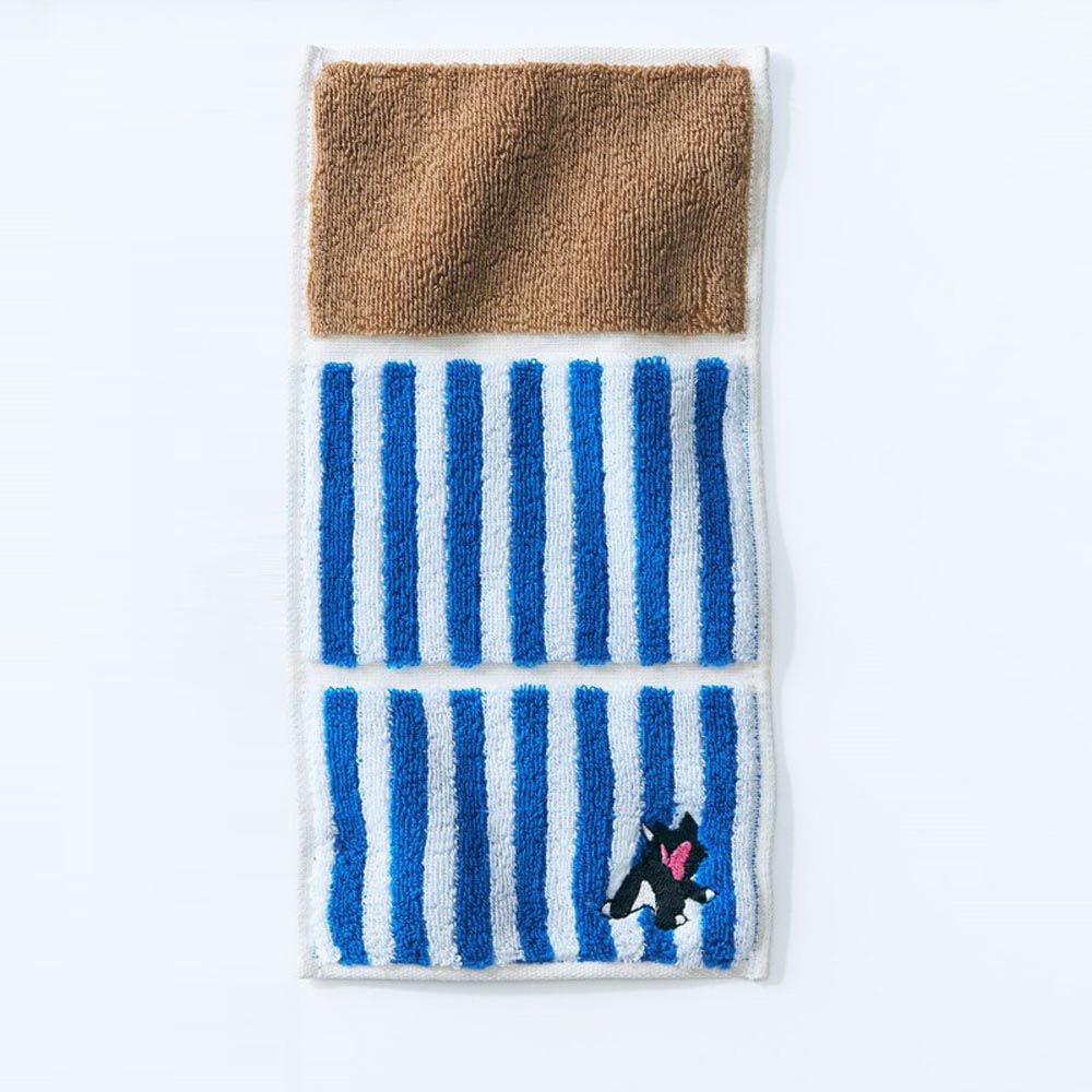 日本千趣會 - 日本製 迪士尼純棉今治方巾/手帕-三折便攜款-費加羅 (12.5×25cm)