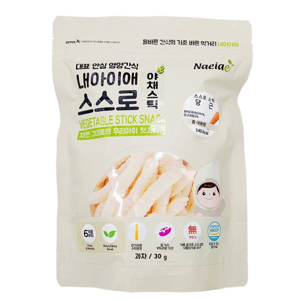 Naeiae - 韓國米棒-紅蘿蔔-建議6個月以上適吃-30g