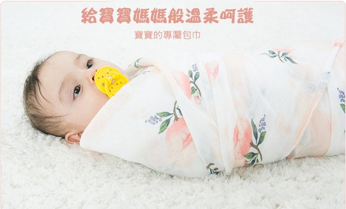 Muslin Tree - 手繪風雙層紗多功能嬰兒包巾-手繪熱帶雨林 (120*120cm)