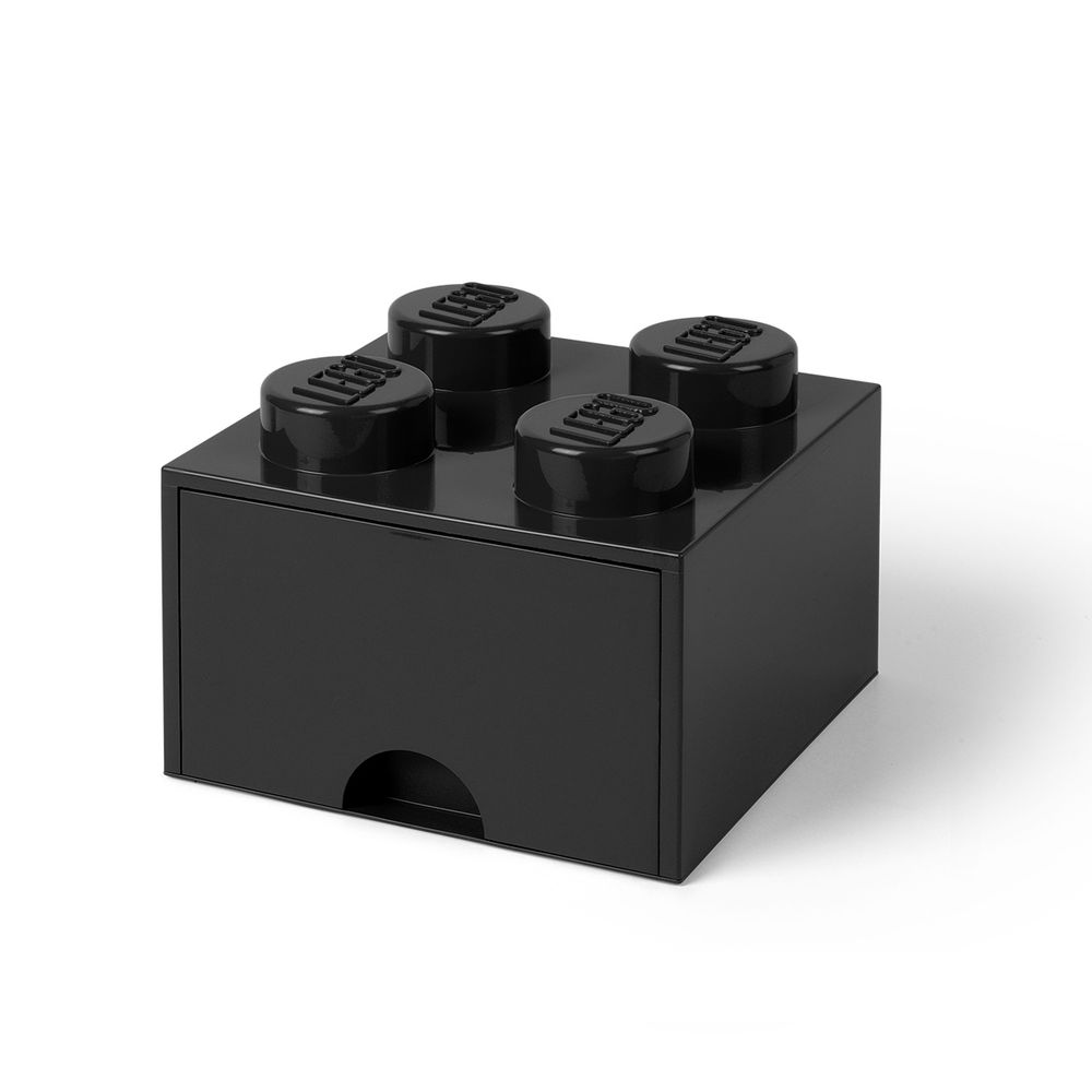 樂高 LEGO® 四凸抽屜收納箱(多色可選) (黑色)