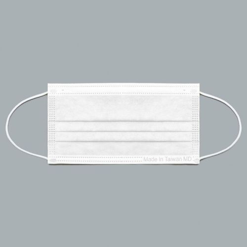 YSH 益勝軒 - 成人醫療級三層平面口罩/雙鋼印/台灣製-冰雪白 (17.5x9.5cm)-50入/盒(未滅菌)