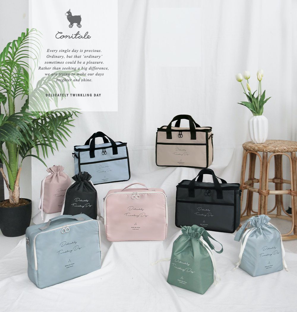 韓國 Conitale - 保冷保溫野餐袋/推車袋-迷霧藍