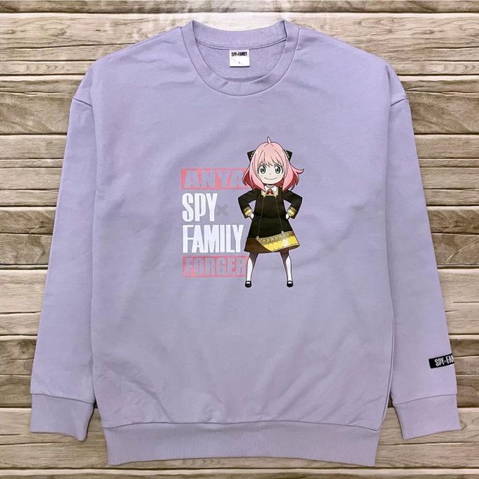 間諜家家酒 - 間諜家家酒少女長袖T恤-紫