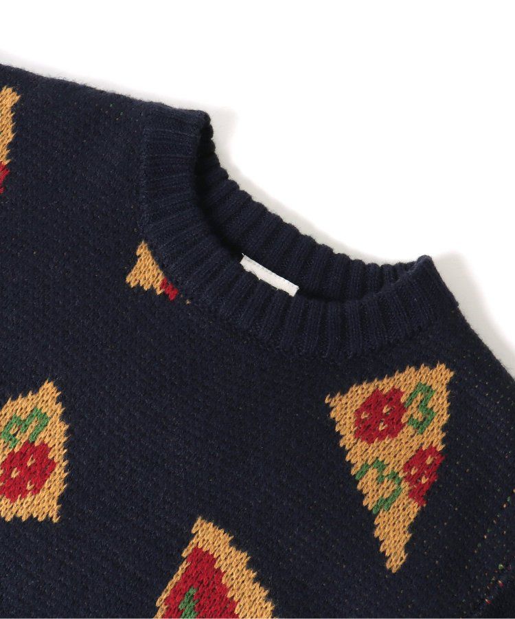 日本 BREEZE - 童趣印花柔軟針織毛衣-微笑-黑