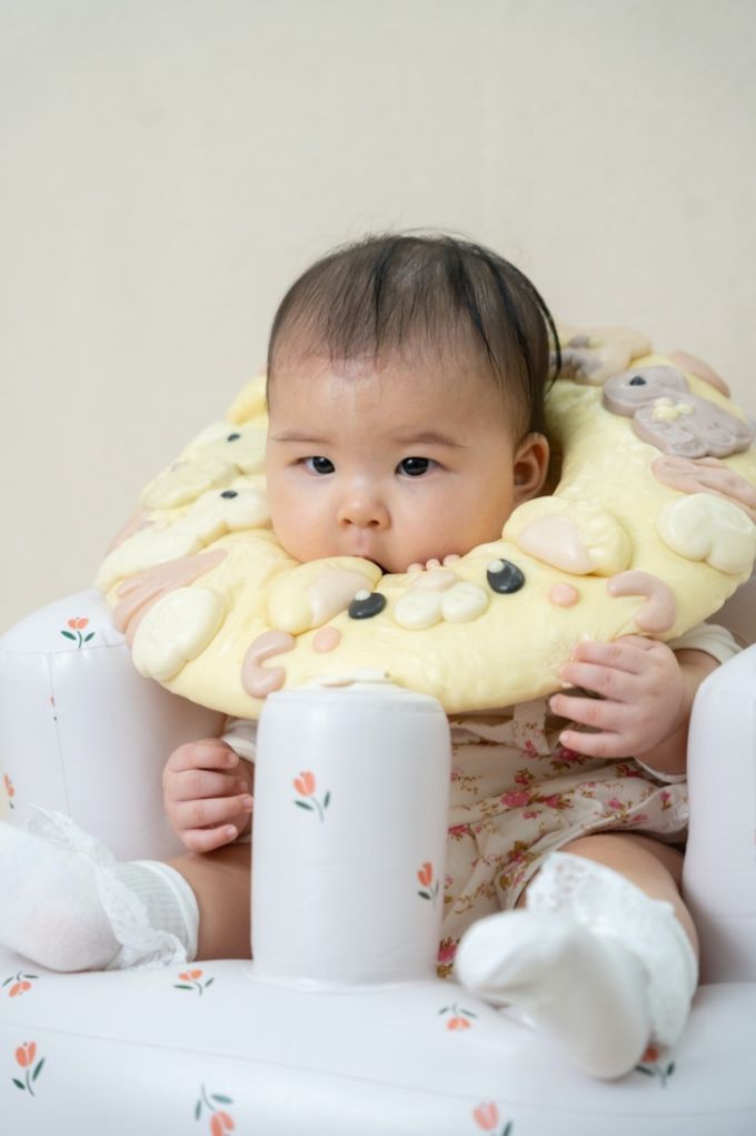 老甜媽手工饅頭 - 收涎饅頭-恐龍甜甜圈-1000g-直徑33公分