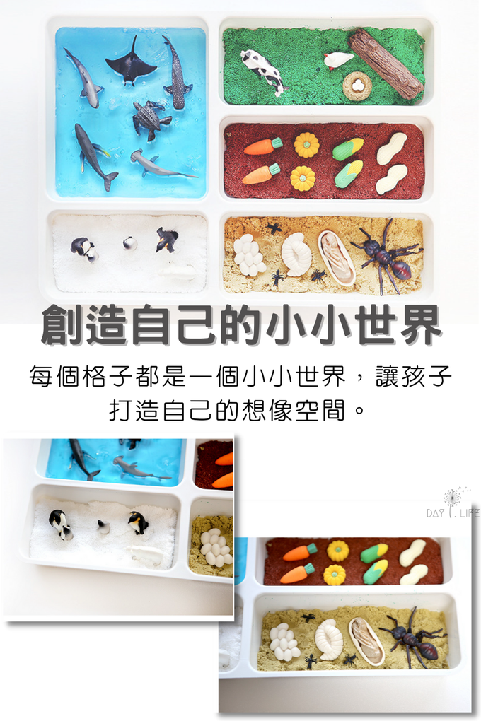 玩玩 Play - 韓國分格多用感官盆-分分盆_方方 (長29cm寬40cm深度4cm)