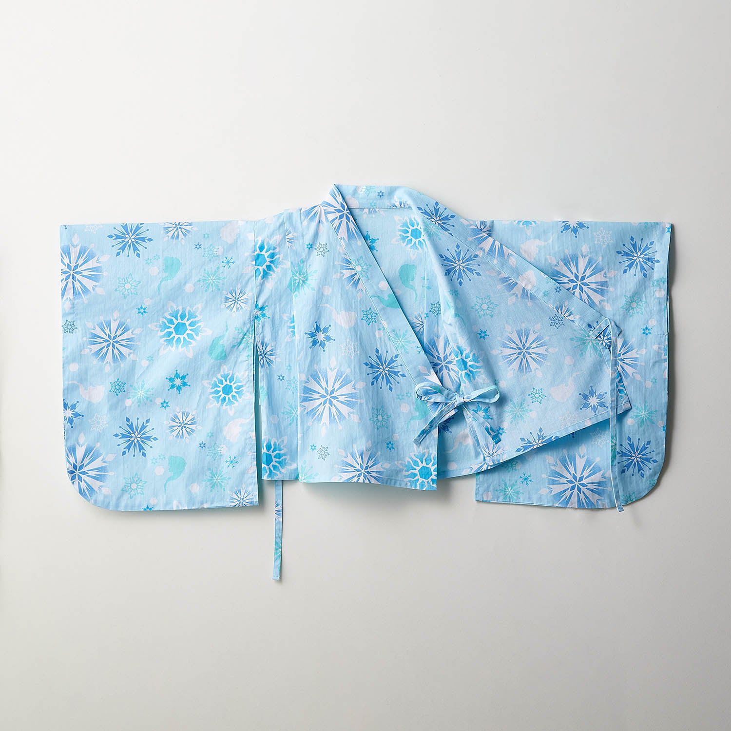 日本千趣會 - 迪士尼 可當洋裝穿的2 WAY浴衣組合-冰雪奇緣-水藍