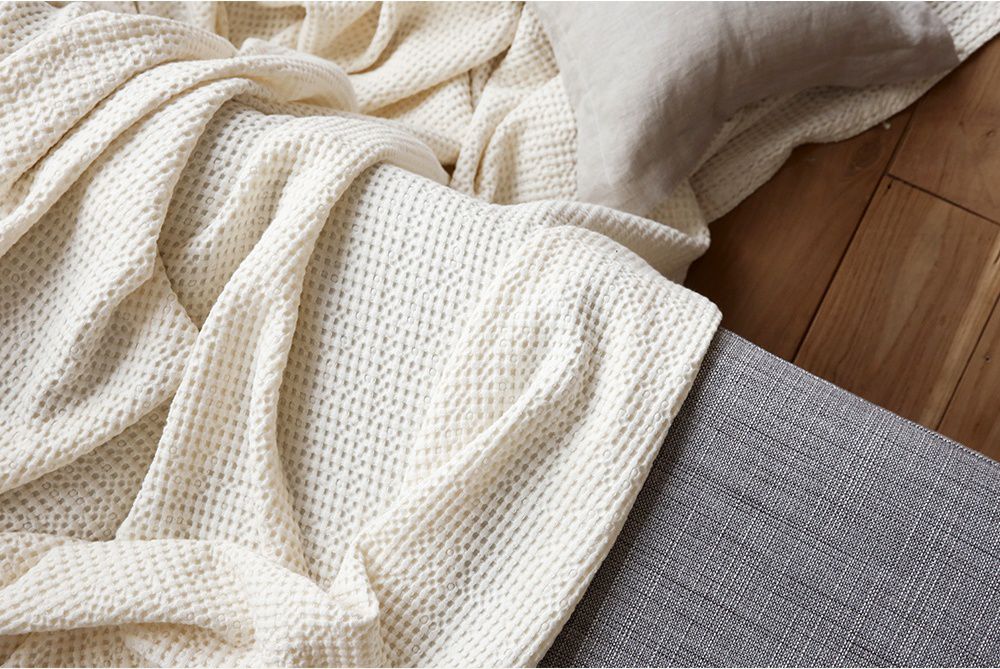 韓國 Maatila - 天絲莫代爾鬆餅被毯-優格