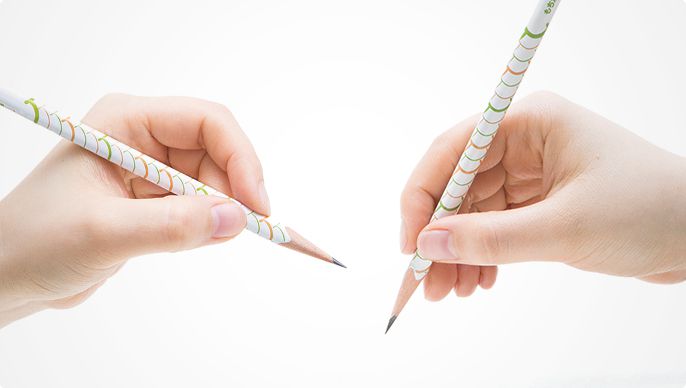 日本文具 TOMBOW - 蜻蜓牌 握筆角度輔助線六角鉛筆12支(2B)-綠