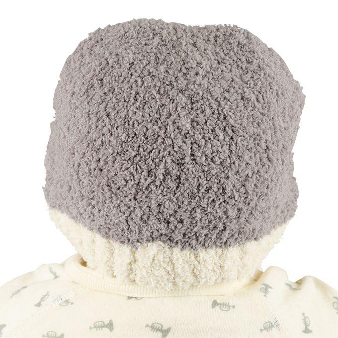 akachan honpo - 毛茸茸針織帽-企鵝-灰色