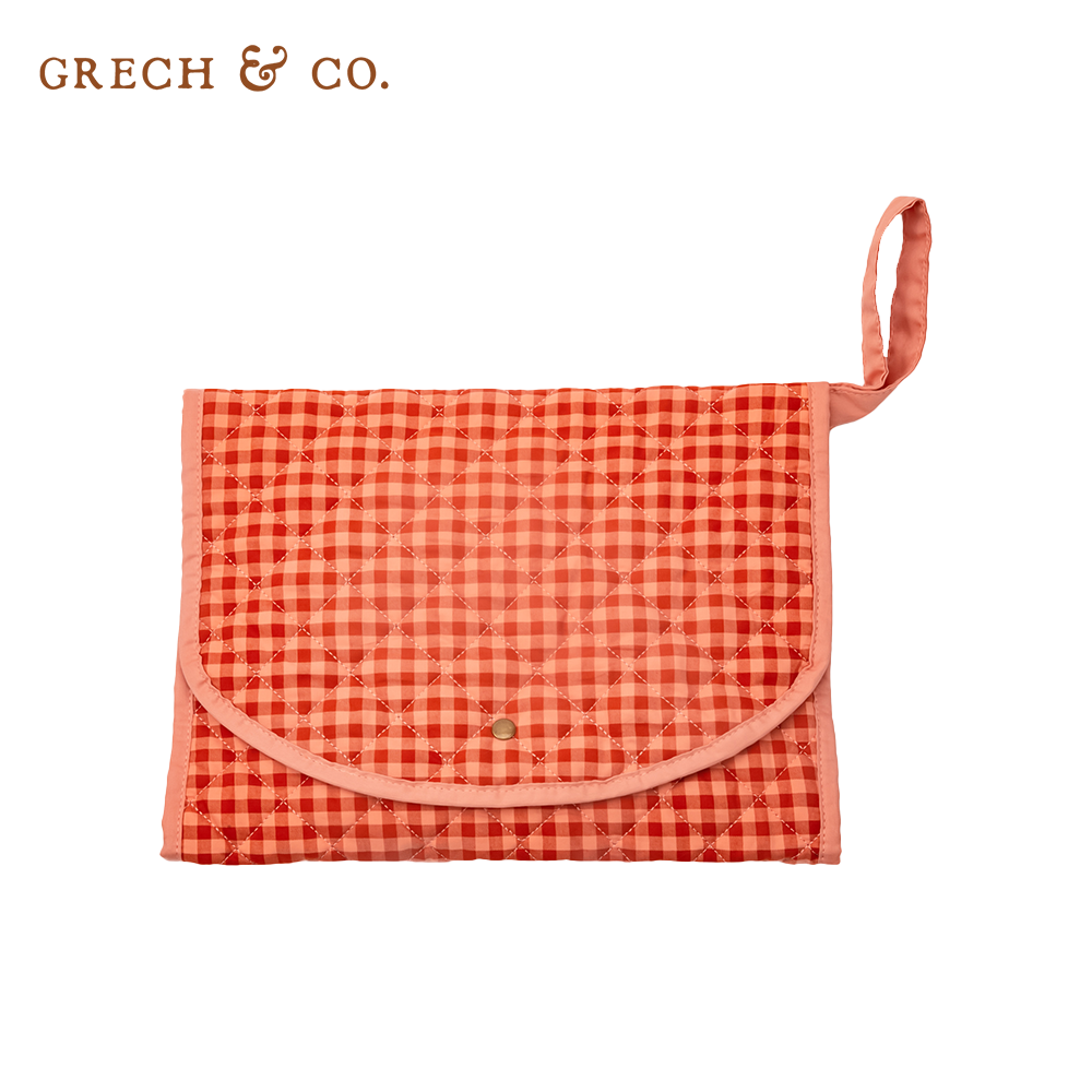 丹麥 GRECH & CO. - 尿布墊-格紋粉