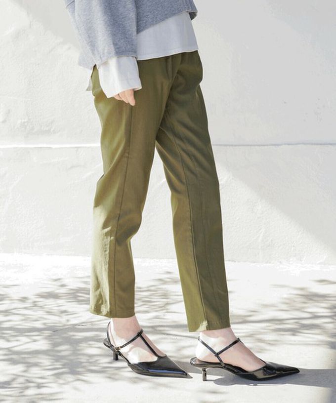 日本 Bab - 接觸冷感 UVcut定番美腳九分褲-葡萄紫