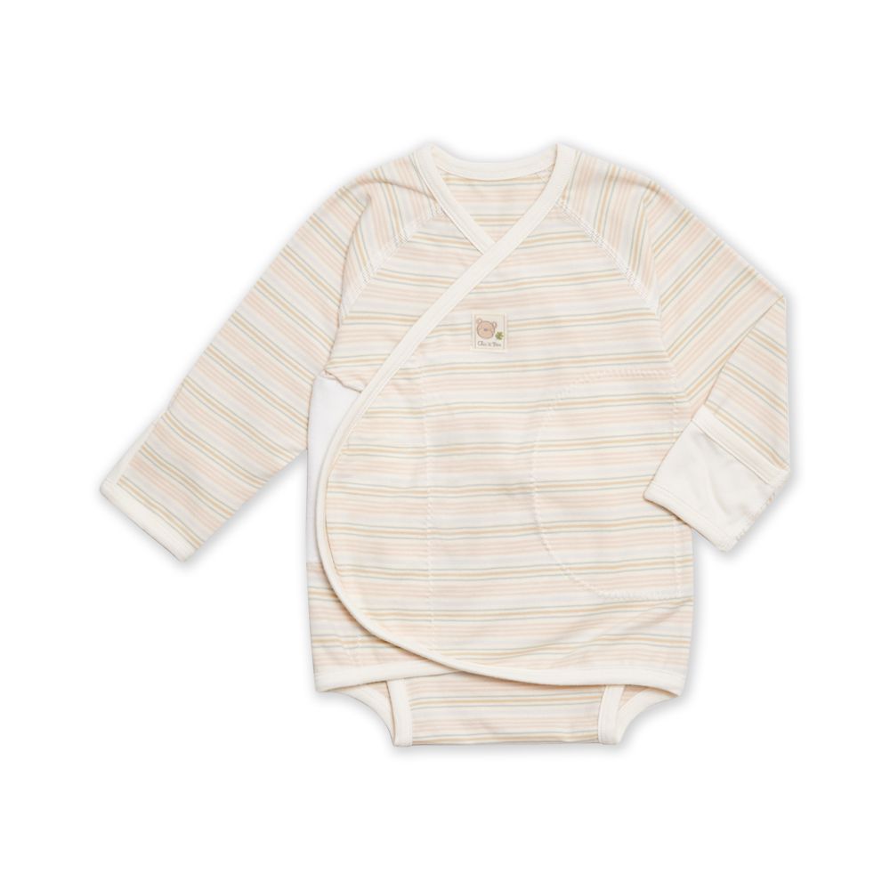 有機棉靜音魔鬼氈肚衣兔裝 /包屁衣/連身衣(3-6個月)