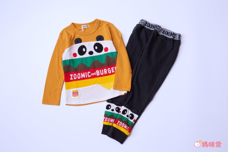 日本 ZOOLAND - 童趣印花圓領長袖上衣-吊帶小熊-薄荷綠