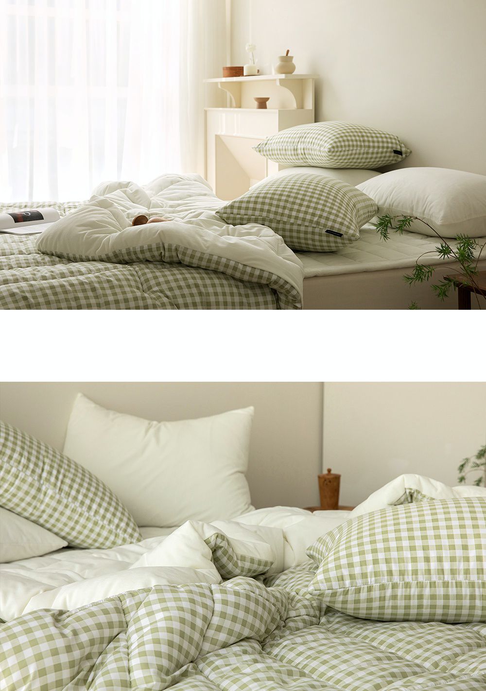 韓國 Maatila - 可水洗超細纖維桃皮感棉被(冬被)-綠茶果凍