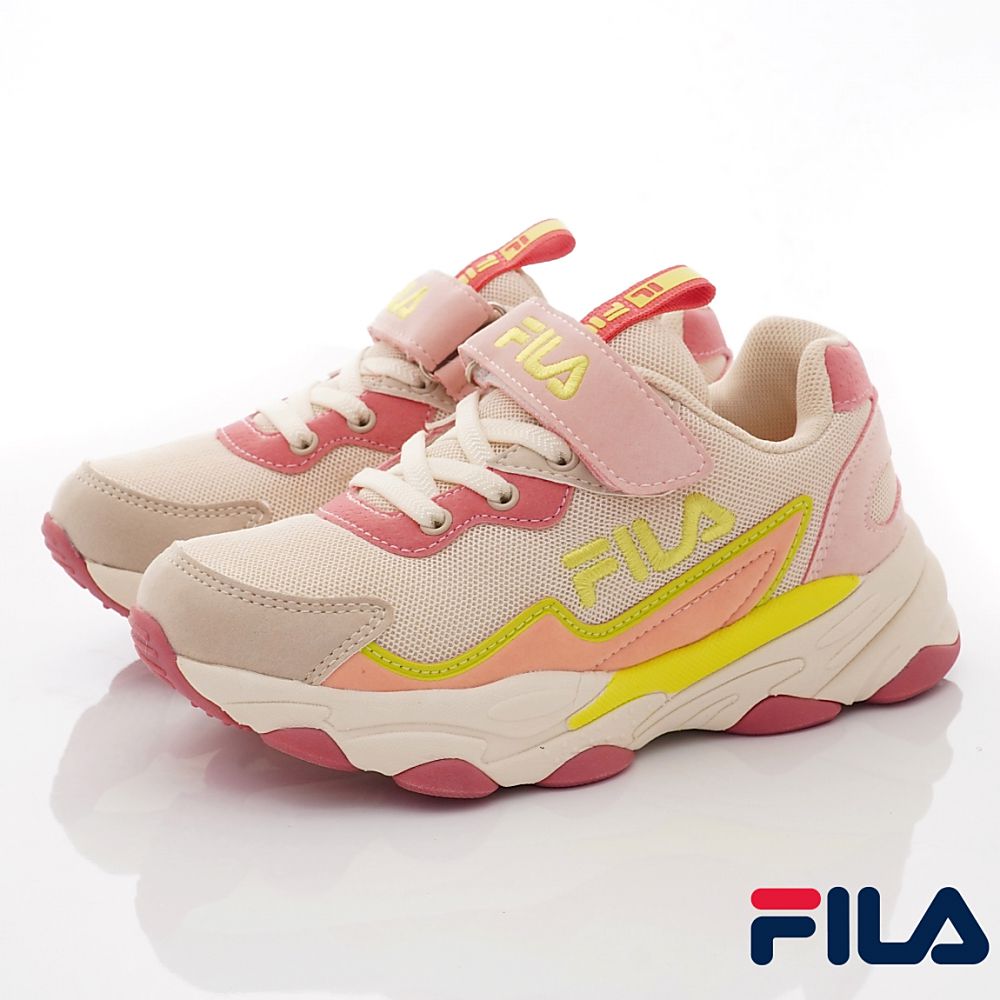 FILA - 復古老爹運動鞋款(中大童段)-運動鞋-米桃