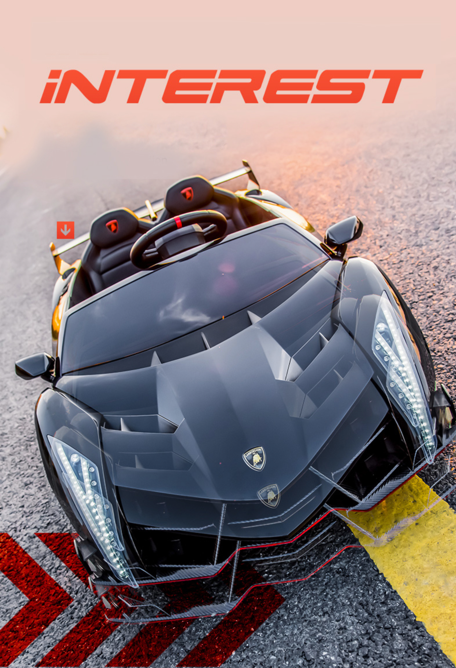 聰明媽咪兒童超跑 - 藍寶堅尼 毒藥 Veneno 原廠授權 四驅兒童電動車-烤漆灰