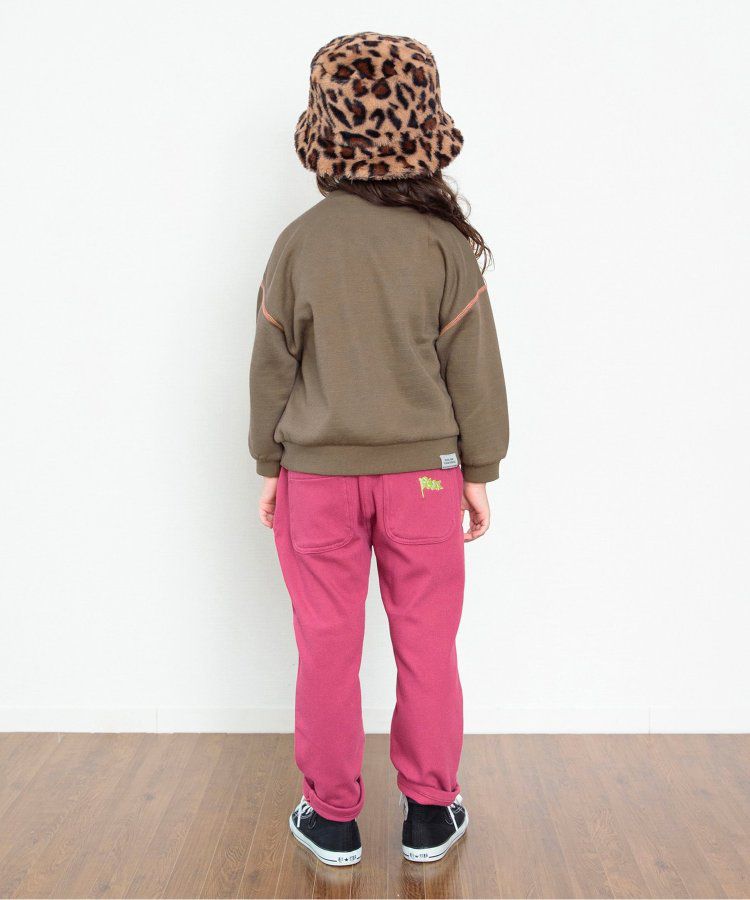 日本 BREEZE - 內刷毛英文logo百搭運動衫-草綠