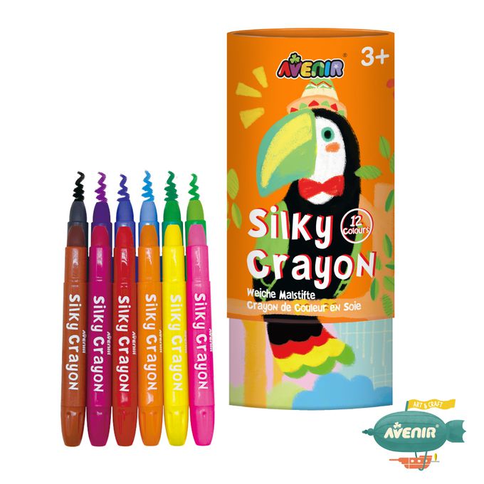 德國 Avenir Kids 艾維尼 - AK-A 畫筆類-絲滑可水洗蠟筆-我的絲滑可水洗蠟筆, 12 色大嘴鳥