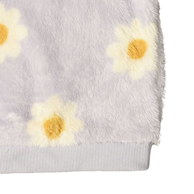 akachan honpo - 長袖休閒上衣-滿版圖案 起絨-淺藍色