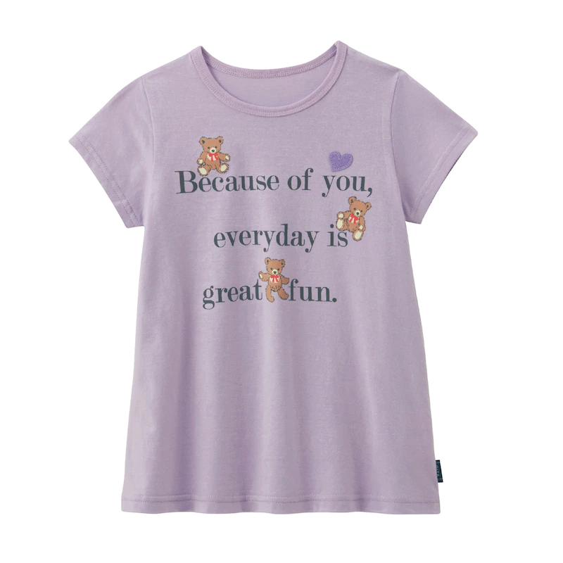 日本千趣會 - GITA 天竺棉印花短T-草莓花圈-深藍