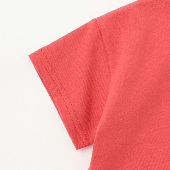 日本 petit main - [低價]接觸冷感 刺繡短袖上衣-鯨魚-奶油黃