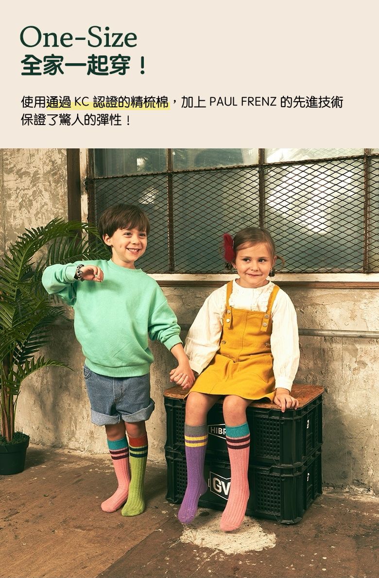 韓國 PAUL FRENZ - (3入組)韓製彈力中長筒襪-CHRIS