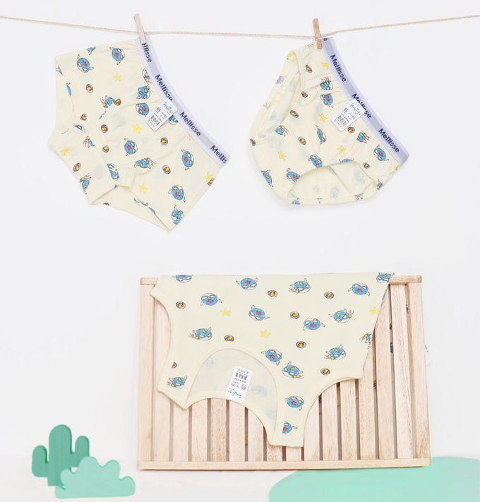 韓國 Mellisse - 韓製棉混紡三角褲(男寶)-卡通人物美國隊長-米黃