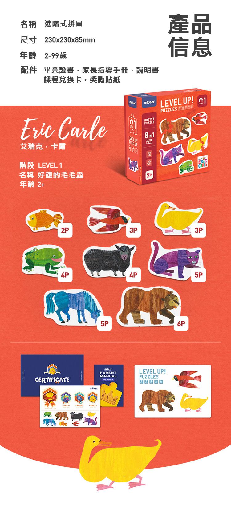 MiDeer - 進階式拼圖4 In 1-您看起來好好吃(LEVEL2)