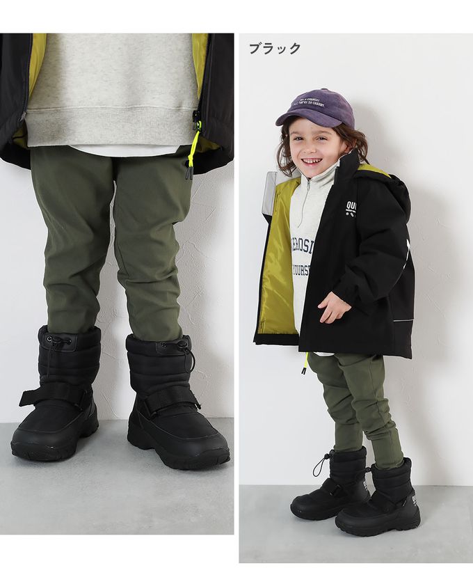 日本 devirock - 防滑防潑水可調鬆緊雪靴-灰