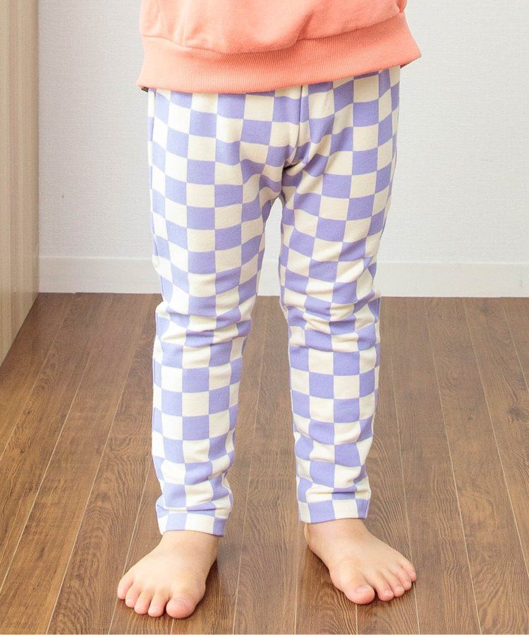 日本 BREEZE - 休閒百搭鬆緊長褲(9分丈)-碎花-淺鵝黃